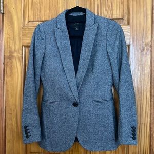 Blue Herringbone Blazer